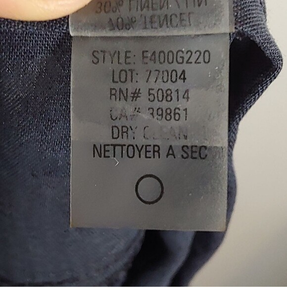 Elie Tahari Tencel Linen Blend Slacks Pants Trousers Sz 0 (runs large) Gray - Picture 8 of 9